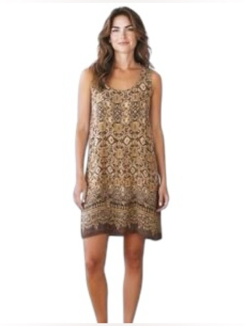 John Robshaw for Lucky silk ikat tribal print dress